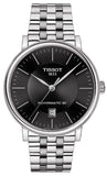 Buy Shop Tissot T Classic Carson Premium Powermatic 80 Black Dial Silver Steel Strap Watch For Men - T122.407.11.051.00 USA Online