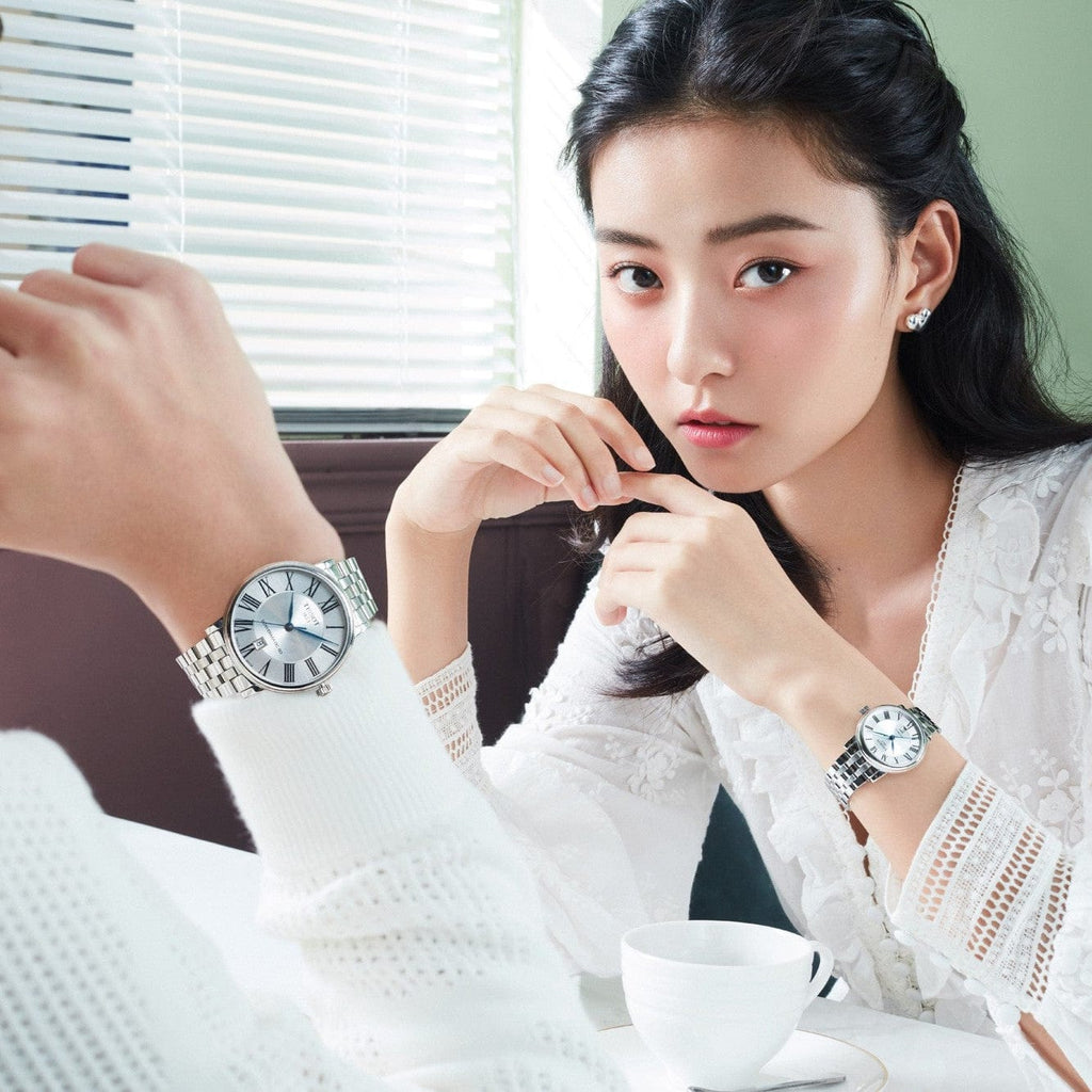 Buy Shop Tissot T Classic Carson Premium Powermatic 80 Silver Dial Silver Steel Strap Watch For Men - T122.407.11.033.00 USA Online