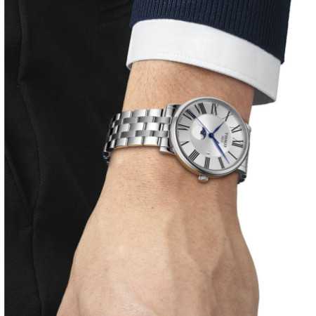 Buy Shop Tissot T Classic Carson Premium Powermatic 80 Silver Dial Silver Steel Strap Watch For Men - T122.407.11.033.00 USA Online