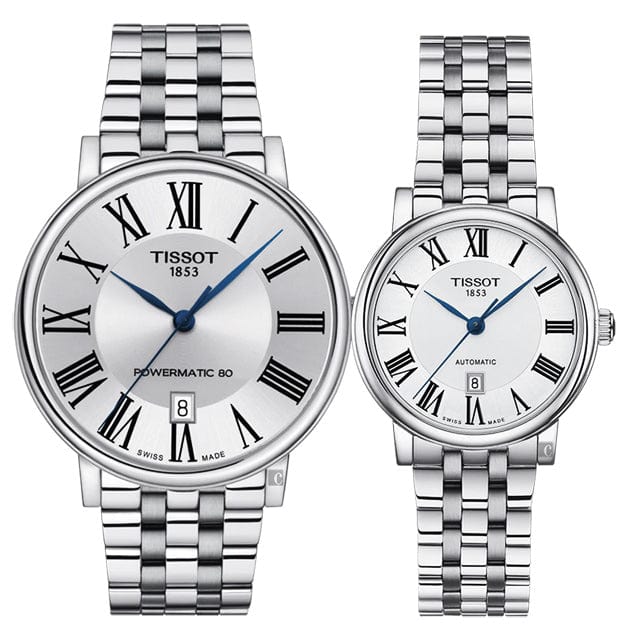 Buy Shop Tissot T Classic Carson Premium Powermatic 80 Silver Dial Silver Steel Strap Watch For Men - T122.407.11.033.00 USA Online