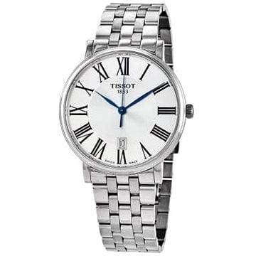 Buy Shop Tissot T Classic Carson Premium Powermatic 80 Silver Dial Silver Steel Strap Watch For Men - T122.407.11.033.00 USA Online