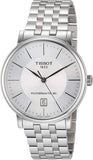 Buy Shop Tissot T Classic Carson Premium Powermatic 80 White Dial Silver Steel Strap Watch For Men - T122.407.11.031.00 USA Online