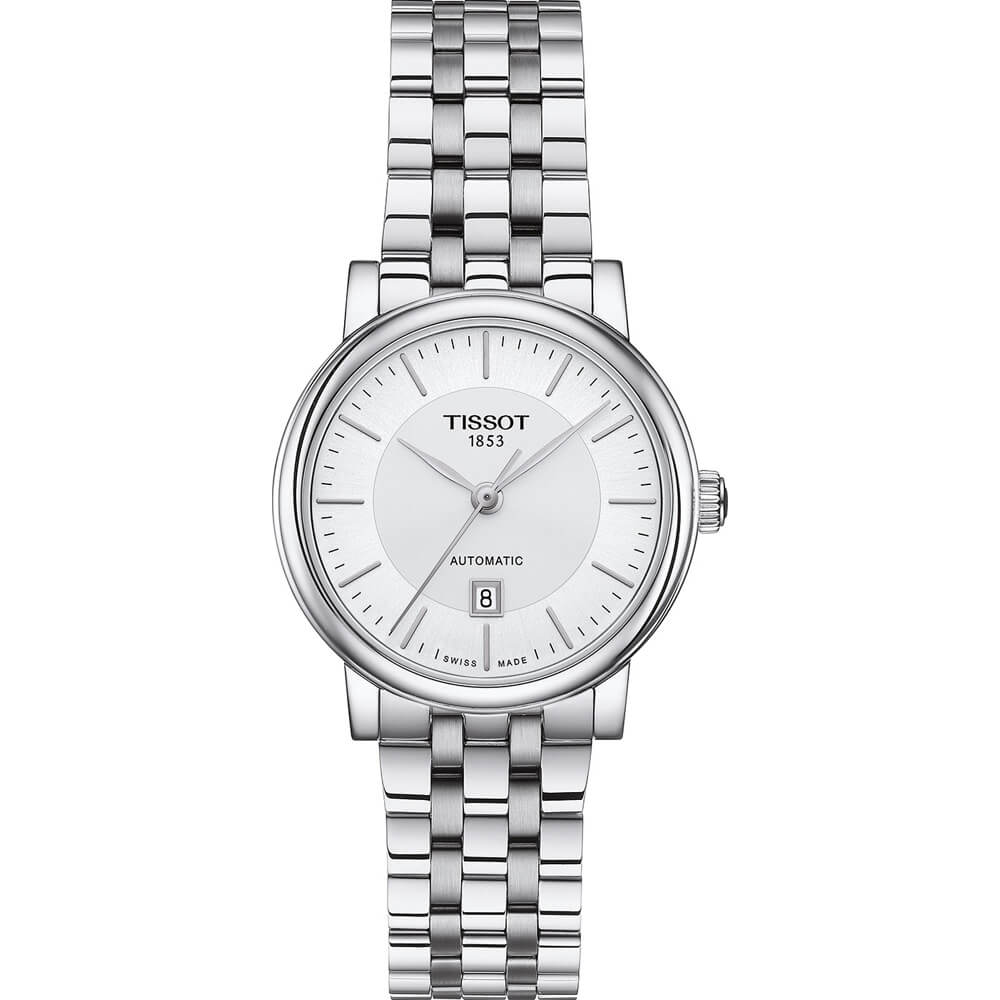 Buy Shop Tissot T Classic Carson Premium Silver Dial Silver Steel Strap Watch for Women - T122.207.11.031.00 USA Online