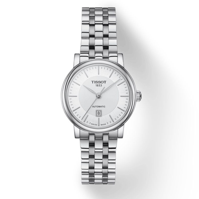 Buy Shop Tissot T Classic Carson Premium Silver Dial Silver Steel Strap Watch for Women - T122.207.11.031.00 USA Online