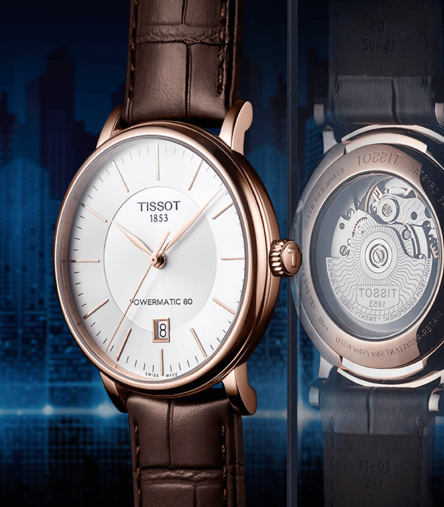 Buy Shop Tissot T Classic Carson Premium White Dial Brown Leather Strap Watch for Women - T122.207.36.031.00 USA Online