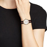 Buy Shop Tissot T Classic Carson Premium White Dial Brown Leather Strap Watch for Women - T122.207.36.031.00 USA Online