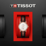 Buy Shop Tissot T Classic Carson Premium White Dial Brown Leather Strap Watch for Women - T122.207.36.031.00 USA Online