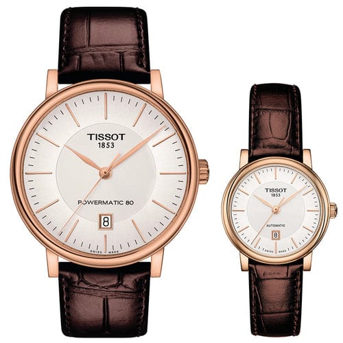 Buy Shop Tissot T Classic Carson Premium White Dial Brown Leather Strap Watch for Women - T122.207.36.031.00 USA Online