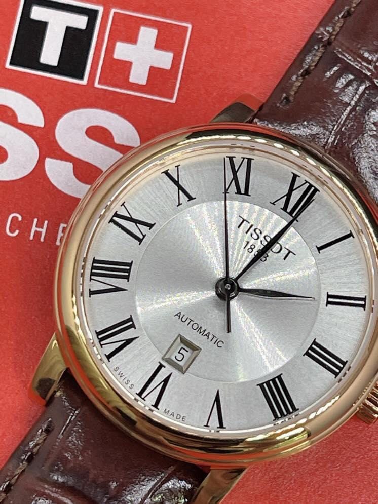 Buy Shop Tissot T Classic Carson Premium White Dial Brown Leather Strap Watch for Women - T122.207.36.033.00 USA Online