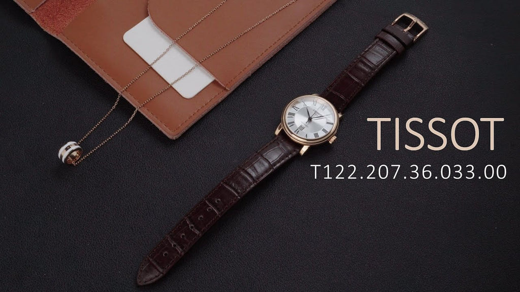 Buy Shop Tissot T Classic Carson Premium White Dial Brown Leather Strap Watch for Women - T122.207.36.033.00 USA Online
