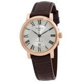 Buy Shop Tissot T Classic Carson Premium White Dial Brown Leather Strap Watch for Women - T122.207.36.033.00 USA Online