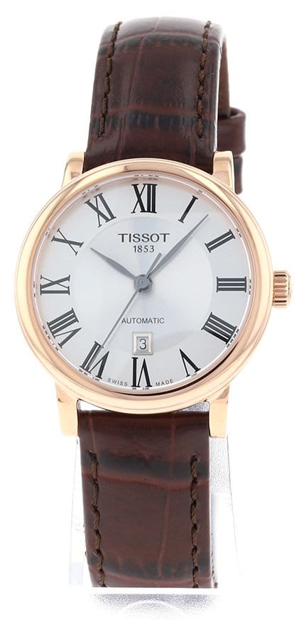 Buy Shop Tissot T Classic Carson Premium White Dial Brown Leather Strap Watch for Women - T122.207.36.033.00 USA Online