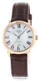Buy Shop Tissot T Classic Carson Premium White Dial Brown Leather Strap Watch for Women - T122.207.36.033.00 USA Online