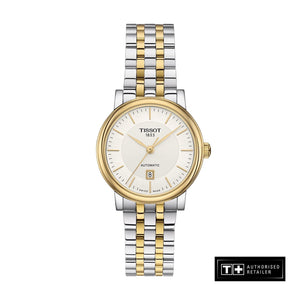 Buy Shop Tissot T Classic Carson Premium White Dial Two Tone Steel Strap Watch for Women - T122.207.22.031.00 USA Online