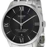 Buy Shop Tissot T Classic Chemin Des Tourelles Chronometer Black Dial Silver Steel Strap Watch For Men - T099.408.11.058.00 USA Online