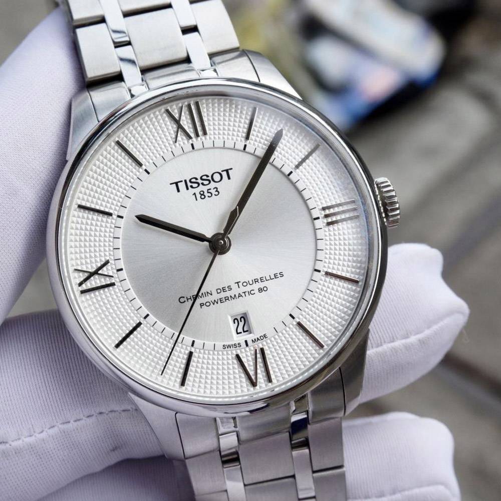 Buy Shop Tissot T Classic Chemin Des Tourelles Silver Dial Silver Steel Strap Watch For Men - T099.408.11.038.00 USA Online