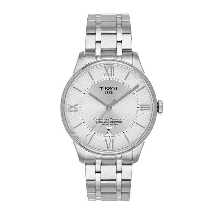 Buy Shop Tissot T Classic Chemin Des Tourelles Silver Dial Silver Steel Strap Watch For Men - T099.408.11.038.00 USA Online