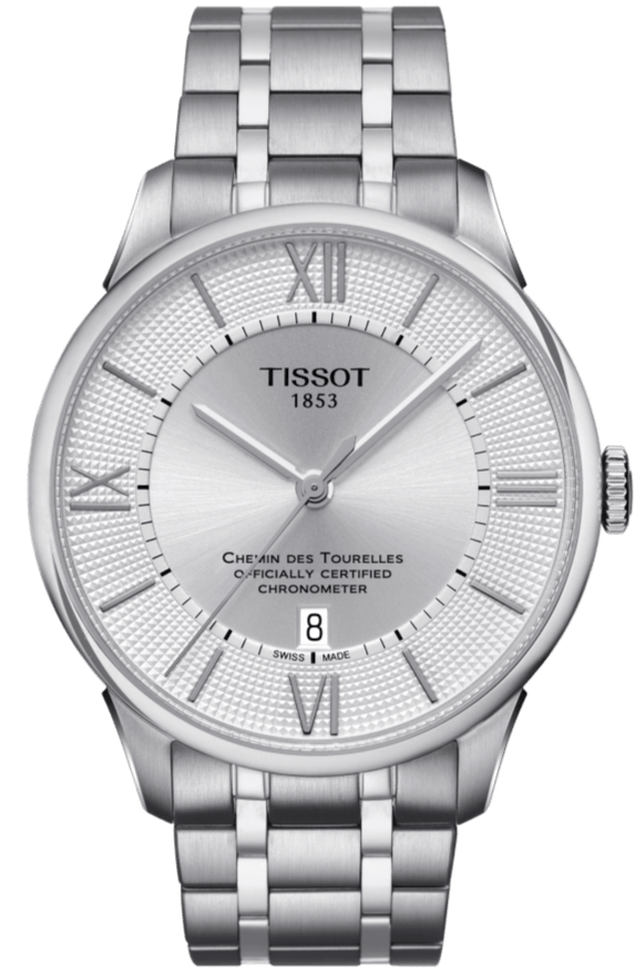 Buy Shop Tissot T Classic Chemin Des Tourelles Silver Dial Silver Steel Strap Watch For Men - T099.408.11.038.00 USA Online