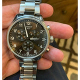 Buy Shop Tissot T Classic Chrono XL Black Dial Silver Steel Strap Watch For Men - T116.617.11.057.01 USA Online