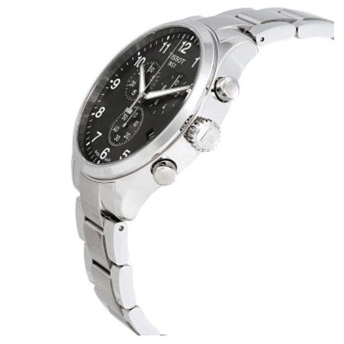 Buy Shop Tissot T Classic Chrono XL Black Dial Silver Steel Strap Watch For Men - T116.617.11.057.01 USA Online