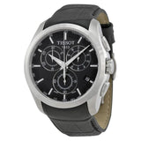 Buy Shop Tissot T Classic Couturier Chronograph Black Dial Black Leather Strap Watch For Men - T035.617.16.051.00 USA Online