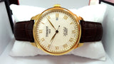 Buy Shop Tissot T Classic Le Locle Automatic Gold Dial Maroon Leather Strap Watch For Men - T41.5.413.73 USA Online
