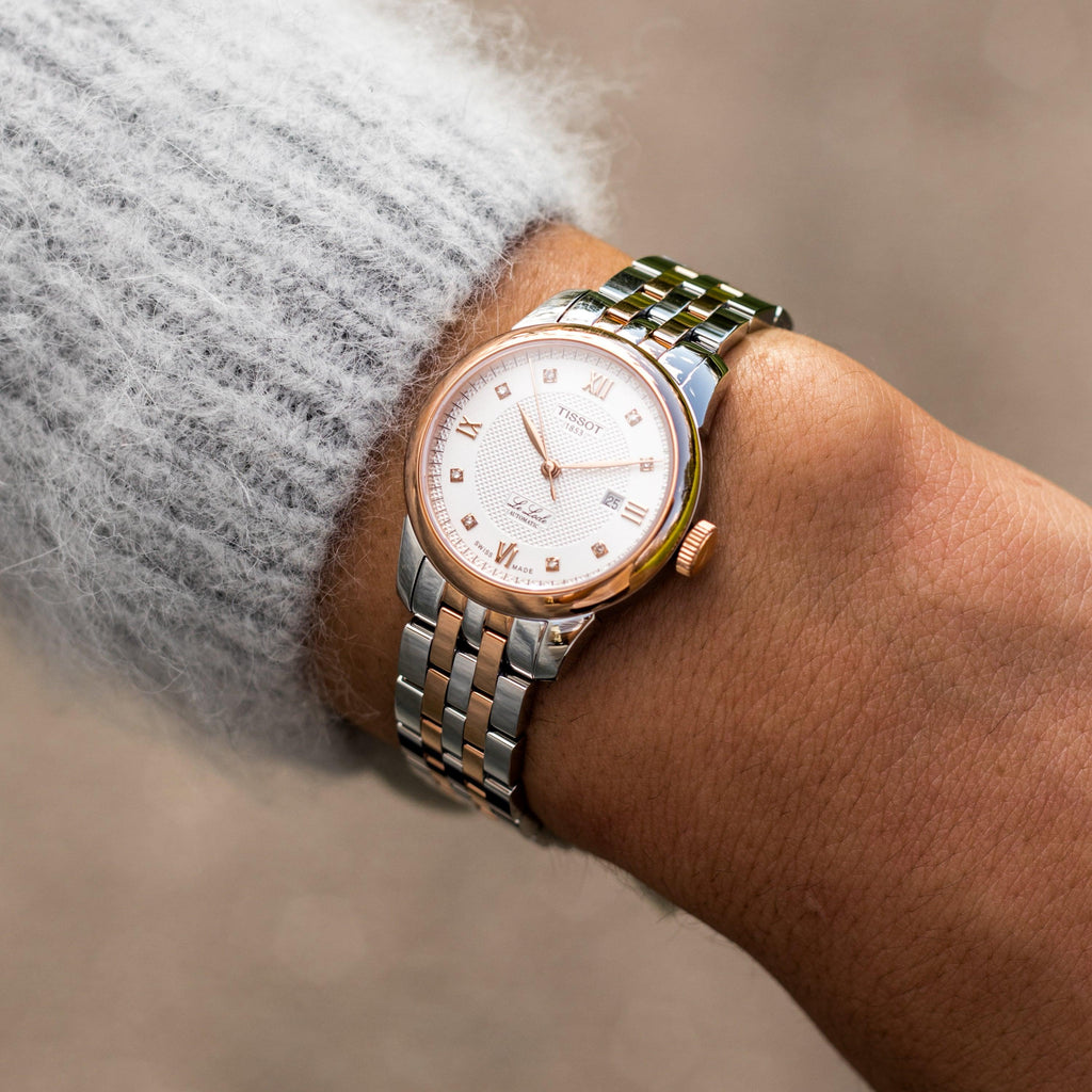 Buy Shop Tissot T Classic Le Locle Automatic Lady Silver Dial Two Tone Steel Strap Watch For Women - T006.207.22.036.00 USA Online