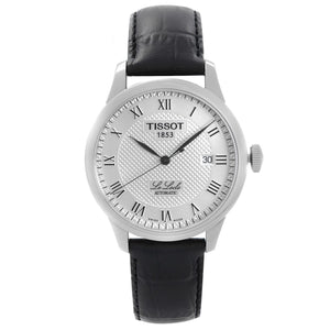 Buy Shop Tissot T Classic Le Locle Automatic Silver Dial Black Leather Strap Watch For Men - T41.1.423.33 USA Online