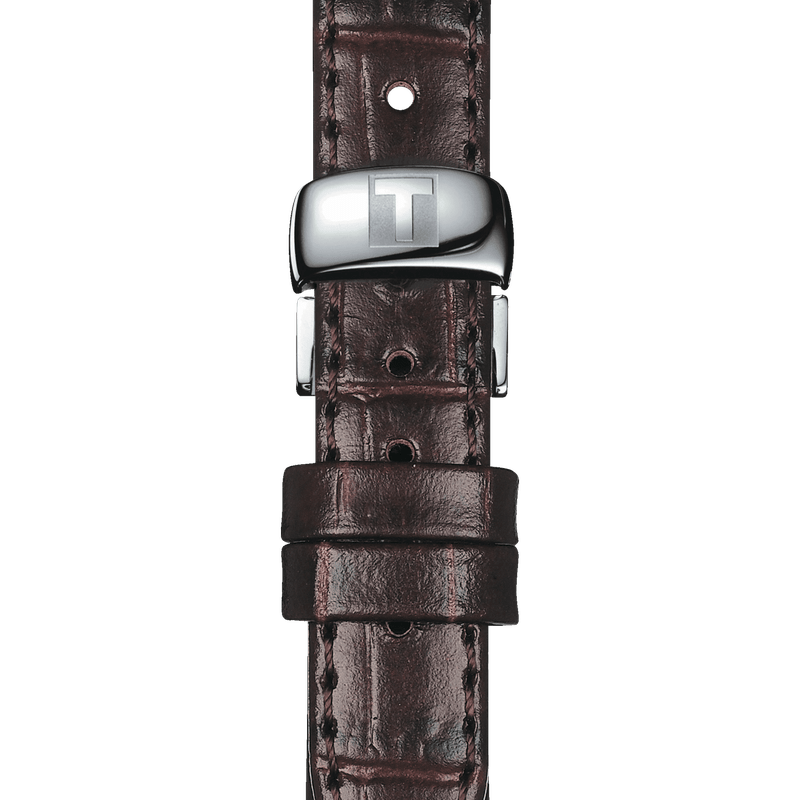 Buy Shop Tissot T Classic Le Locle Automatic Silver Dial Brown Leather Strap Watch For Women - T006.207.16.038.00 USA Online