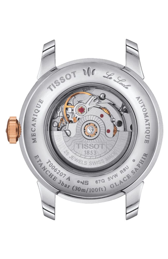 Buy Shop Tissot T Classic Le Locle Automatic Silver Dial Brown Leather Strap Watch For Women - T006.207.16.038.00 USA Online