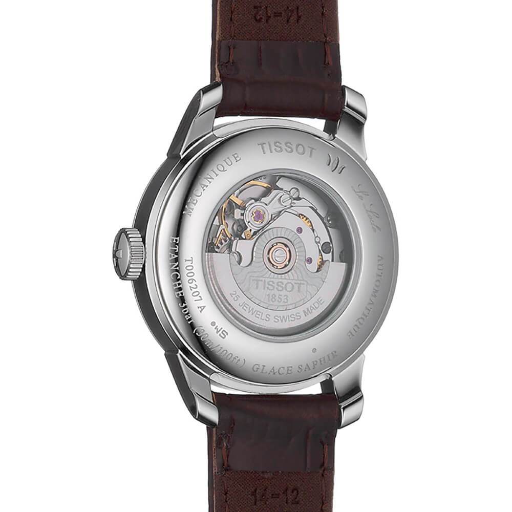 Buy Shop Tissot T Classic Le Locle Automatic Silver Dial Brown Leather Strap Watch For Women - T006.207.16.038.00 USA Online