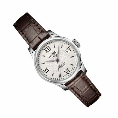Buy Shop Tissot T Classic Le Locle Automatic Silver Dial Brown Leather Strap Watch For Women - T006.207.16.038.00 USA Online