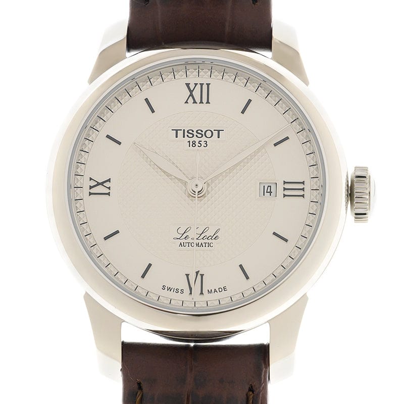 Buy Shop Tissot T Classic Le Locle Automatic Silver Dial Brown Leather Strap Watch For Women - T006.207.16.038.00 USA Online