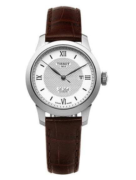 Buy Shop Tissot T Classic Le Locle Automatic Silver Dial Brown Leather Strap Watch For Women - T006.207.16.038.00 USA Online