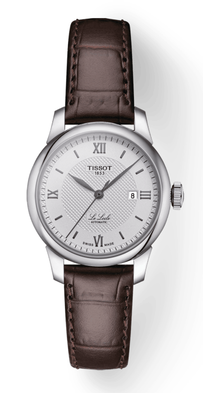 Buy Shop Tissot T Classic Le Locle Automatic Silver Dial Brown Leather Strap Watch For Women - T006.207.16.038.00 USA Online