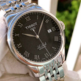 Buy Shop Tissot T Classic Le Locle Powermatic 80 Black Dial Silver Steel Strap Watch For Women - T41.1.483.53 USA Online