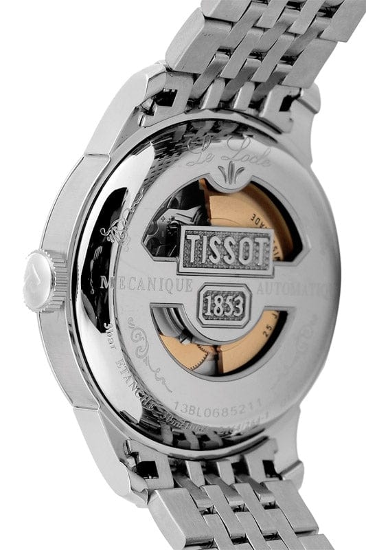 Buy Shop Tissot T Classic Le Locle Powermatic 80 Black Dial Silver Steel Strap Watch For Women - T41.1.483.53 USA Online