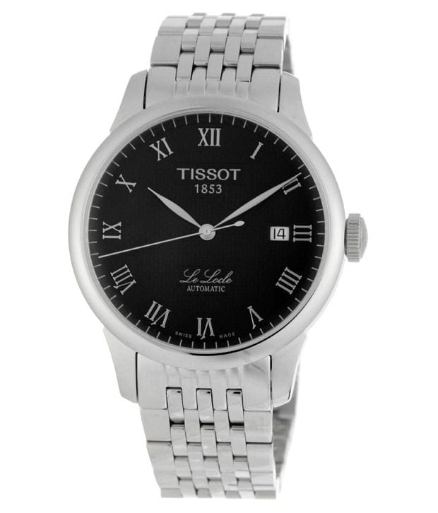 Buy Shop Tissot T Classic Le Locle Powermatic 80 Black Dial Silver Steel Strap Watch For Women - T41.1.483.53 USA Online