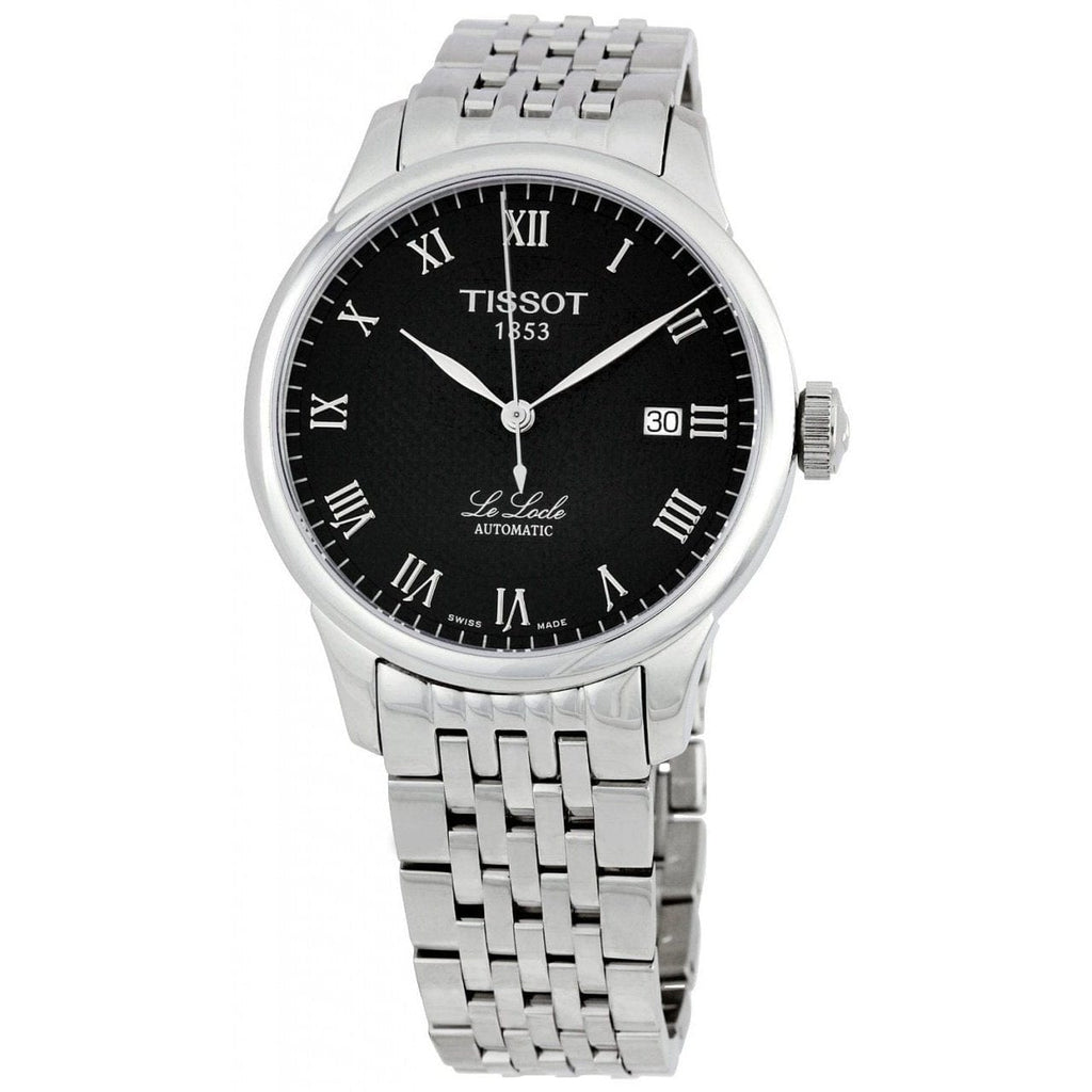 Buy Shop Tissot T Classic Le Locle Powermatic 80 Black Dial Silver Steel Strap Watch For Women - T41.1.483.53 USA Online