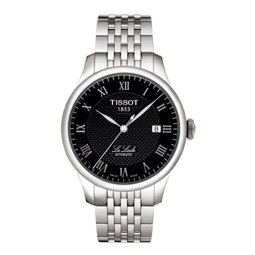 Buy Shop Tissot T Classic Le Locle Powermatic 80 Black Dial Silver Steel Strap Watch For Women - T41.1.483.53 USA Online