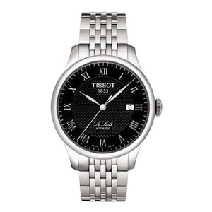 Buy Shop Tissot T Classic Le Locle Powermatic 80 Black Dial Silver Steel Strap Watch For Women - T41.1.483.53 USA Online