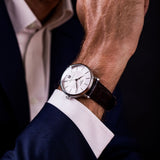 Buy Shop Tissot T-Classic Powermatic 80 Silver Dial Brown Leather Strap Watch For Men - T122.407.16.031.00 USA Online