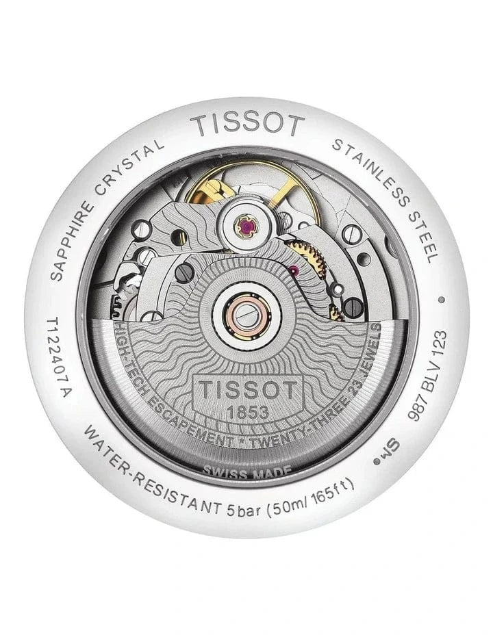 Buy Shop Tissot T-Classic Powermatic 80 Silver Dial Brown Leather Strap Watch For Men - T122.407.16.031.00 USA Online