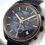 Buy Shop Tissot T Classic PR 100 Chronograph Anthracite Black Dial Black Mesh Bracelet Watch For Men - T101.417.23.061.00 USA Online