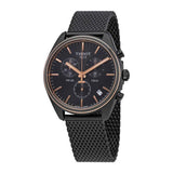 Buy Shop Tissot T Classic PR 100 Chronograph Anthracite Black Dial Black Mesh Bracelet Watch For Men - T101.417.23.061.00 USA Online
