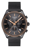 Buy Shop Tissot T Classic PR 100 Chronograph Anthracite Black Dial Black Mesh Bracelet Watch For Men - T101.417.23.061.00 USA Online