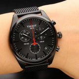 Buy Shop Tissot T Classic PR 100 Chronograph Black Dial Black Mesh Bracelet Watch For Men - T101.417.33.051.00 USA Online