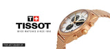 Buy Shop Tissot T Classic PR 100 Chronograph Silver Dial Rose Gold Mesh Bracelet Watch For Men - T101.417.33.031.01 USA Online
