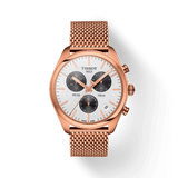 Buy Shop Tissot T Classic PR 100 Chronograph Silver Dial Rose Gold Mesh Bracelet Watch For Men - T101.417.33.031.01 USA Online