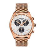 Buy Shop Tissot T Classic PR 100 Chronograph Silver Dial Rose Gold Mesh Bracelet Watch For Men - T101.417.33.031.01 USA Online